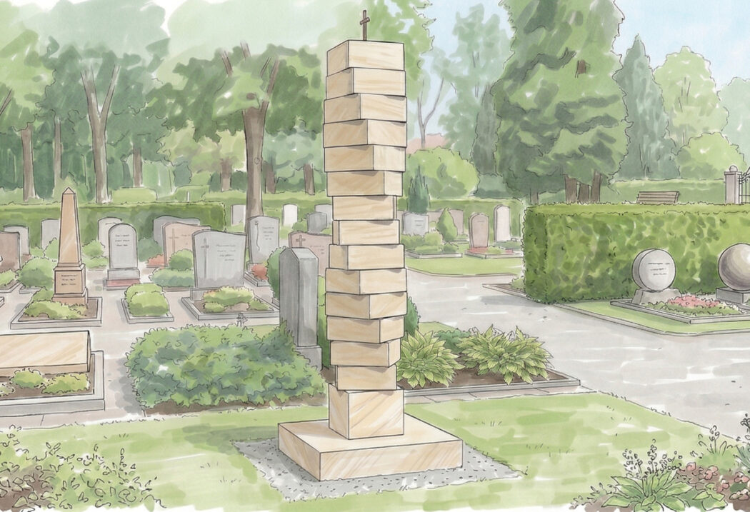 Entwurf und Design für eine Urnenstele als Gemeinschaftsgrab