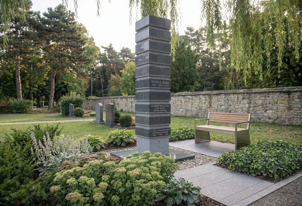 Eine Sitzbank lädt zum Verweilen ein.